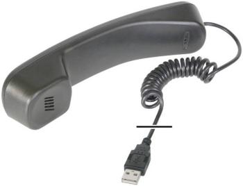 USB šnúrové telefónne slúchadlo Digitus Skype DA-70772