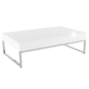 Konferenčný stolík, biela extra vysoký lesk HG, LOTTI R1, rozbalený tovar