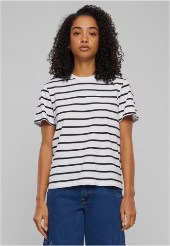 Urban Classics Ladies Striped Boxy Tee black/white - 4XL