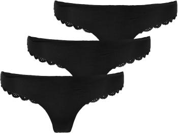 ONLY 3 PACK - dámske tangá ONLCHLOE 15253958 Black L