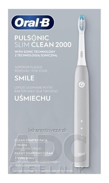 Oral-B PULSONIC SLIM CLEAN 2000 Silver sonická zubná kefka 1x1 ks