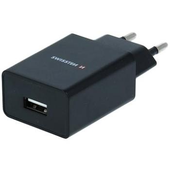 Swissten sieťový adaptér Smart IC 1× USB 1A power + dátový kábel USB/microUSB 1,2 m čierny (22062000)