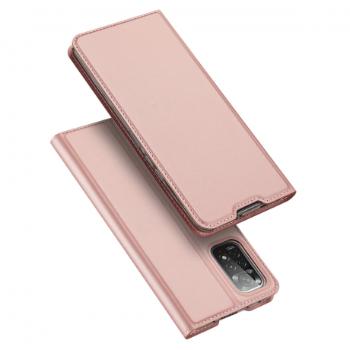 Dux Ducis Skin Pro knižkové kožené puzdro na Xiaomi Redmi Note 11 Pro 4G/5G, ružové