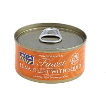 FISH4CATS Konzerva pre mačky Finest tuniak s kalmárom 70 g (5056008802073)
