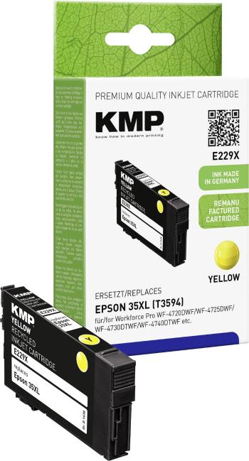 KMP Ink cartridge náhradný Epson T359435XL kompatibilná Single žltá E229X 1638,4009