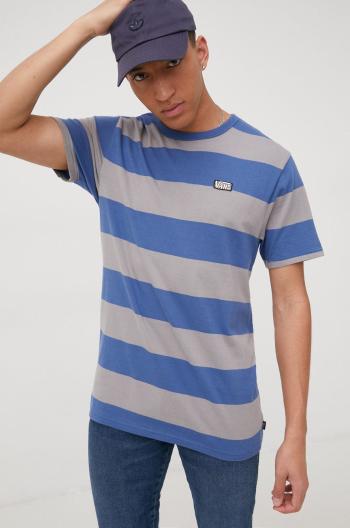 Bavlnené tričko Vans tmavomodrá farba, vzorované