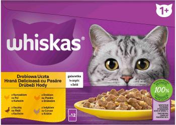 WHISKAS Kapsička Hydinový výber v želé 12pack