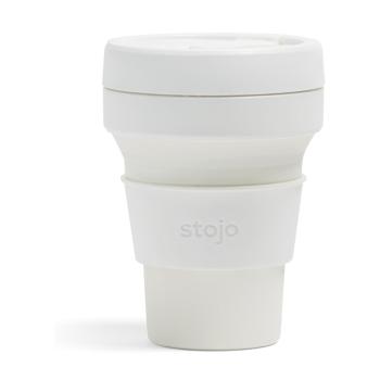 Biely skladací hrnček Stojo Pocket Cup Quartz, 355 ml
