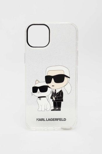 Puzdro na mobil Karl Lagerfeld iPhone 14 Plus 6,7" priehľadná farba