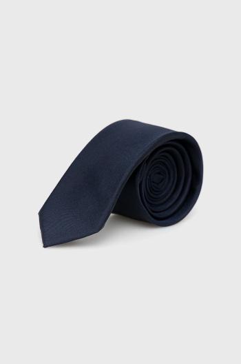 Hodvábna kravata Coccinelle tmavomodrá farba