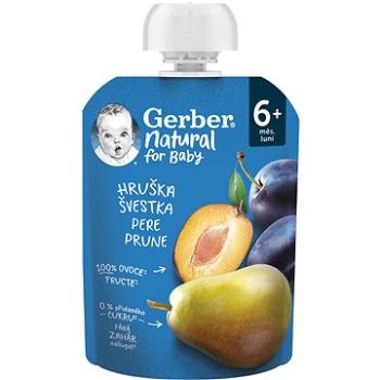 GERBER Natural kapsička hruška a slivka 90 g (8445290359865)