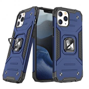 MG Ring Armor plastový kryt na iPhone 12 / 12 Pro, modrý