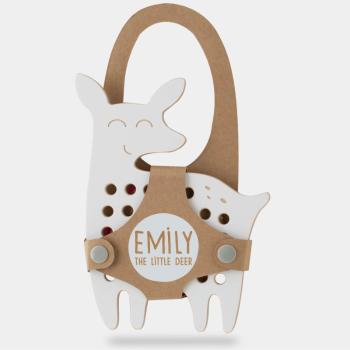 Milin Big Wooden Lacing Toy Little Deer Emily aktivity hračka 18 cm x 13 cm x 0,7 cm 1 ks