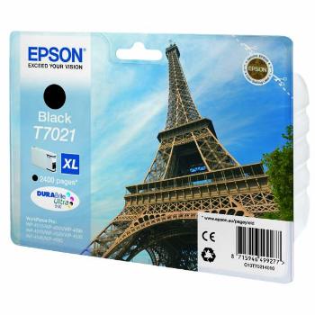 Epson originál ink C13T70214010, XL, black, 2400str., Epson WorkForce Pro WP4000, 4500 series, čierna