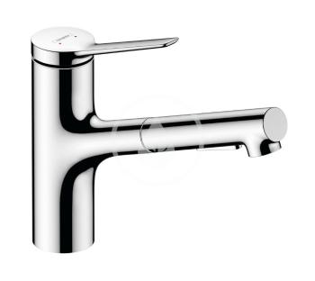 HANSGROHE HANSGROHE - Zesis M33 Drezová batéria 150, s výsuvnou spŕškou, 2 prúdy, chróm 74800000