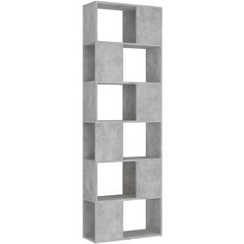 Shumee deliaca stena betónovo sivá 60 × 24 × 186 cm drevotrieska, 809102