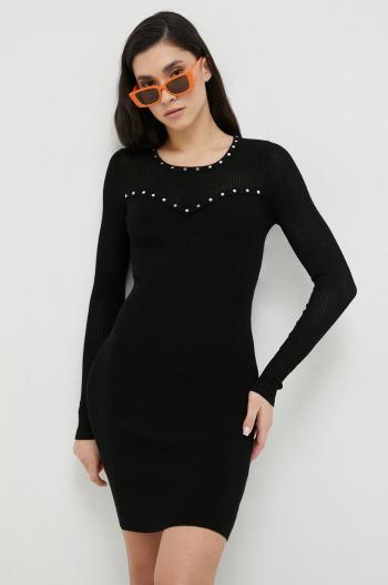 Šaty Liu Jo čierna farba, mini, priliehavá