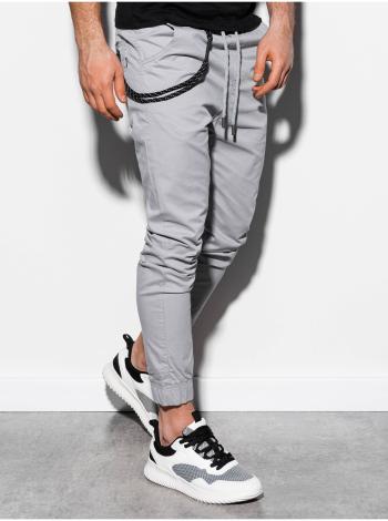Pánske jogger nohavice P908 - svetlo šedé