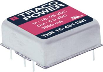 TracoPower THN 15-2425WI DC / DC menič napätia, DPS 24 V/DC 24 V/DC, -24 V/DC 315 mA 15 W Počet výstupov: 2 x