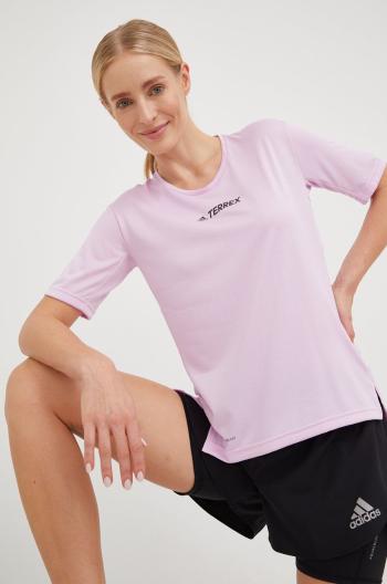 Športové tričko adidas TERREX Multi , ružová farba,