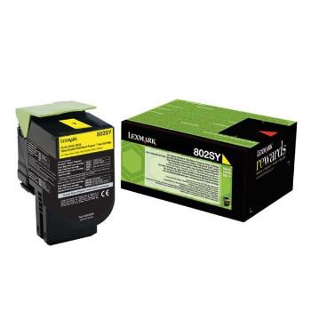 Lexmark originál toner 80C2SY0, yellow, 2000str., return, Lexmark CX310dn, CX310n, CX410de, CX410, O, žltá