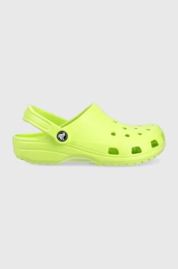 Detské šľapky Crocs zelená farba