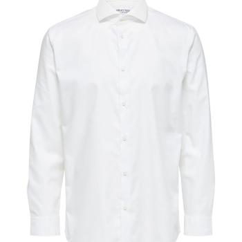 Selected  SLHSLIMETHAN SHIRT LS CUT AWAY B NOOS 16081385  Košele s dlhým rukávom Biela