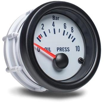 Auto Gauge - ukazatel tlaku oleje, bílý (AGTOPW-12)