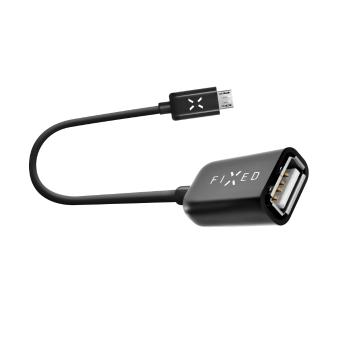 FIXED FIXA-MTOA-BK MICROUSB OTG ADAPTER PRE MOBILNE TELEFONY A TABLETY, USB 2.0, CIERNY