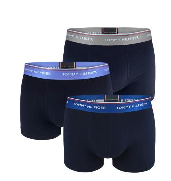 TOMMY HILFIGER - 3PACK premium essentials dark boxerky s farebným pásom z organickej bavlny-M (77-88 cm)