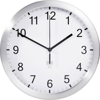 TFA Dostmann 98.1091.02 DCF nástenné hodiny 25 cm x 4 cm hliník (matný)