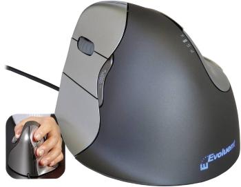 Evoluent Vertical Mouse 4 VM4L ergonomická myš USB optická sivá, strieborná 6 null 2800 dpi ergonomická