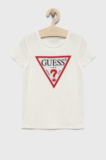 Detské tričko Guess biela farba,