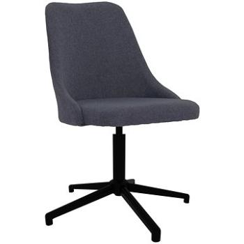 Otočná jedálenská stolička tmavosivá textil, 330891
