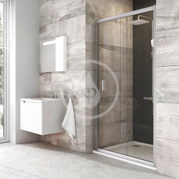 RAVAK - Blix Sprchové dvere posuvné dvojdielne BLDP2, 1170 mm – 1210 mm – farba satin, sklo transparent 0PVG0U00Z1