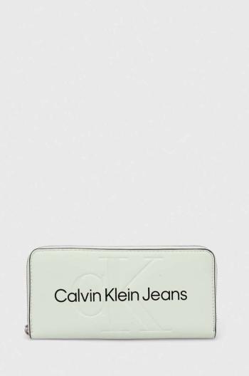 Peňaženka Calvin Klein Jeans dámska, zelená farba, K60K607634