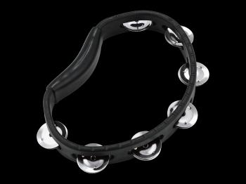 MEINL HAND TAMBOURINE BLACK, STAINLESS STEEL JINGLES