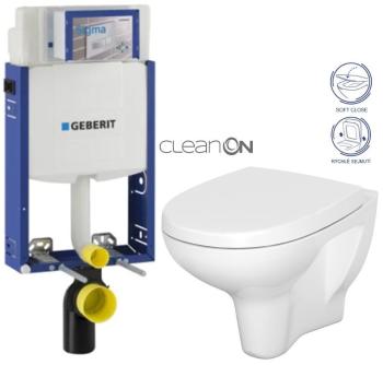 GEBERIT KOMBIFIX ECO, nádržka UP 320 bez tlačidla + WC CERSANIT ARTECO CLEANON + SEDADLO 110.302.00.5 AT1