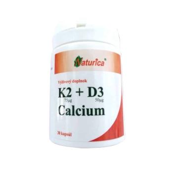 Naturica Vitamin K2 + D3 Calcium 30 kapsúl