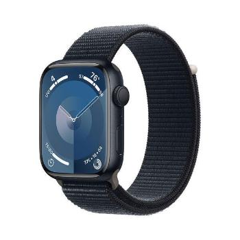 APPLE Watch Series 9 GPS 45mm hliníkové púzdro so športovým remienkom, Midnight