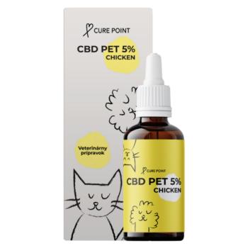 CURE POINT CBD PET 5% olej pre psov a mačky s príchuťou kuraťa 10 ml