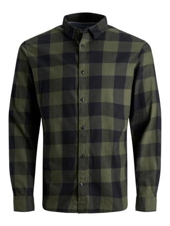 Jack&Jones Pánska košeľa JJEGINGHAM Slim Fit 12181602 Dusty Olive M