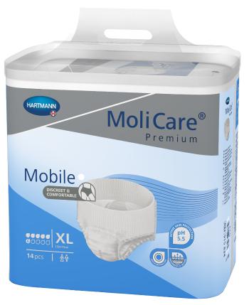 MoliCare Premium Mobile 6 kvapiek XL modré plienkové nohavičky naťahovacie 14 ks