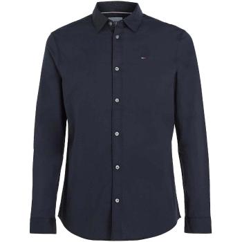 Tommy Jeans  Original Stretch Slim Shirt Black  Košele s dlhým rukávom Čierna