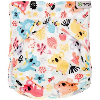 T-TOMI Pant Diaper AIO Changing Set Snaps prateľná nohavičková plienka s vkladacou plienkou na patentky Koalas 4 -15 kg 3 ks