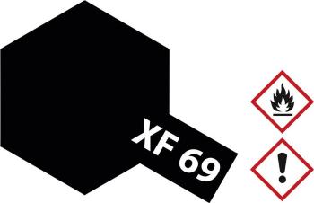 Tamiya akrylová farba Nato čierna (matná) XF-69 sklenená nádoba 23 ml