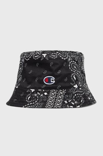 Obojstranný bavlnený klobúk Champion 805505 čierna farba, bavlnený