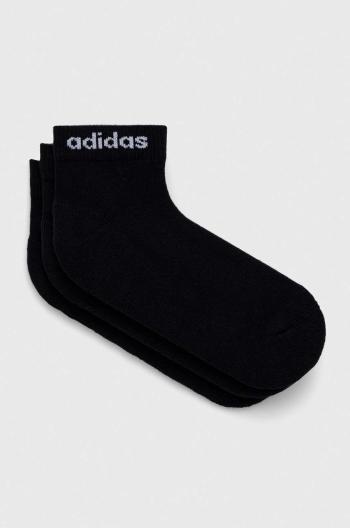 Ponožky adidas 3-pak čierna farba
