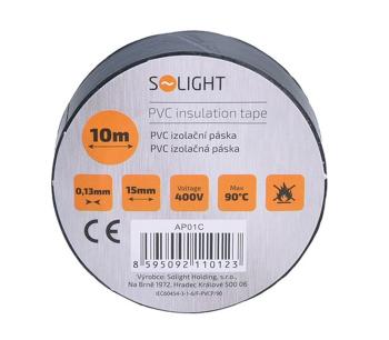 Solight Izolačná páska 15mm x 0,13 mm x 10m, čierna AP01C