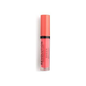 Makeup Revolution  Sheer Brilliant Lip Gloss  Lesky na pery Ružová